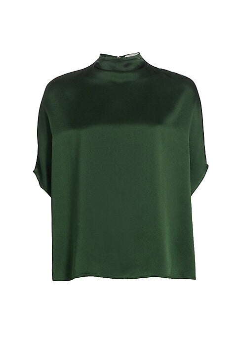 Satin Draped Cape Top