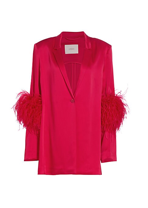 Feathered Satin Elegance