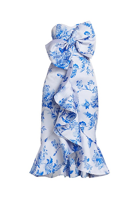 Floral Ruffle Midi-Dress