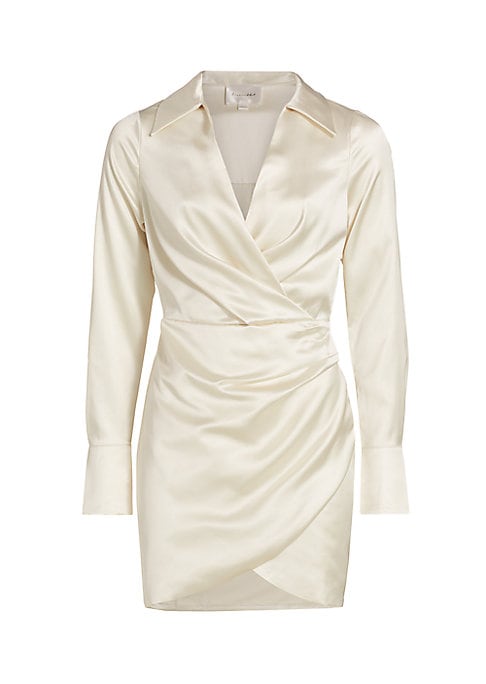 Satin Tulip Wrap Dress