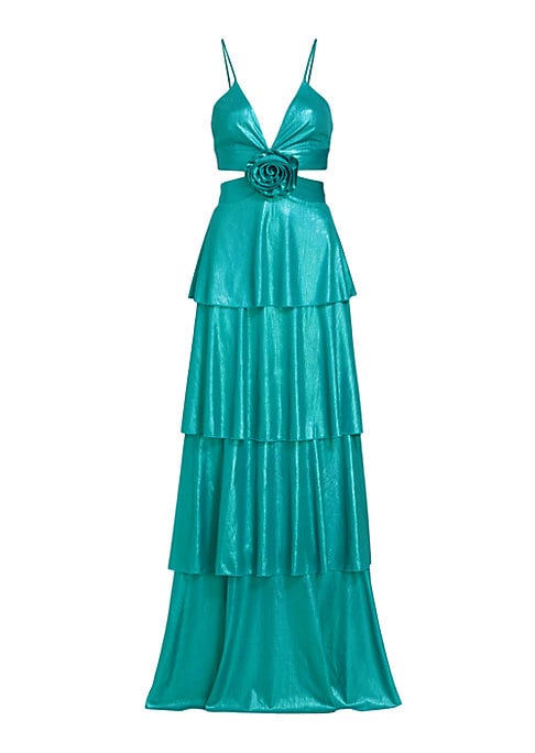 Glistening V-Cut Gown