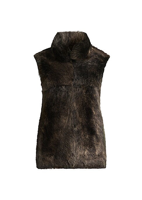 Dyed Shearling Luxe Vest