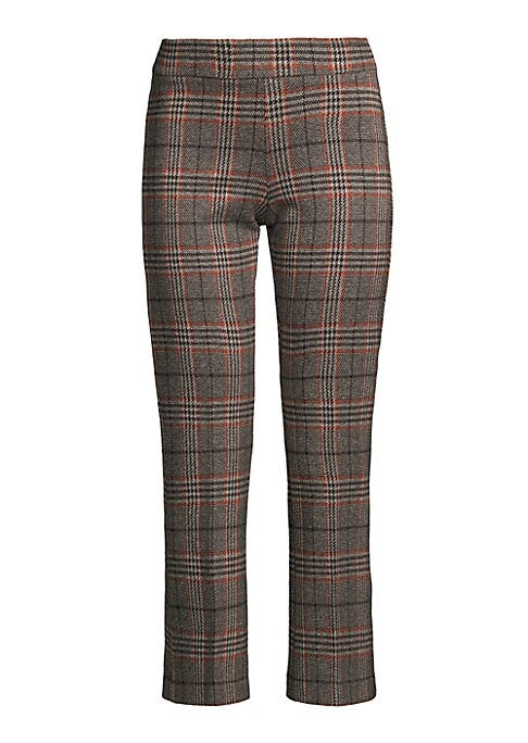 Plaid Flare Crop Pants