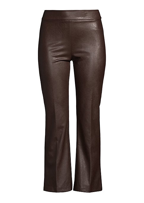 Chic Faux-Leather Cropped Pants
