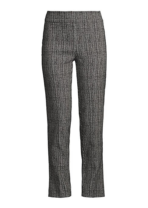Chic Checkered Slim Trousers