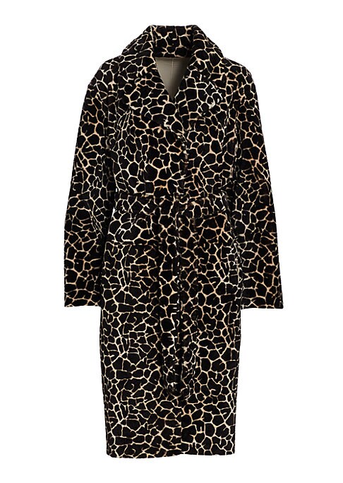 Giraffe-Print Luxe Coat