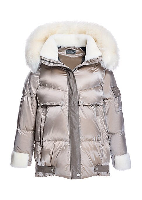 Metallic Luxe Down Jacket