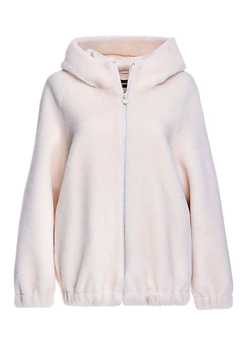 Plush Shearling Hooded Jacket