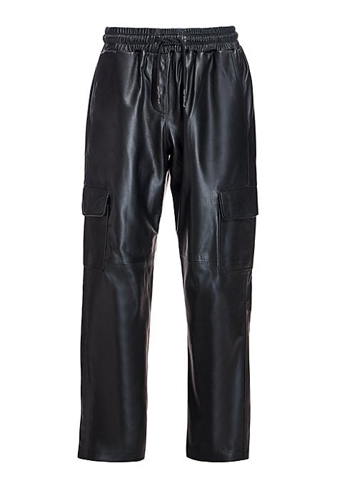 Luxe Leather Cargo Joggers