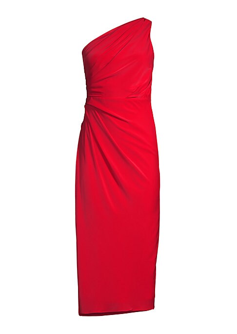 Asymmetric Elegance Midi Dress