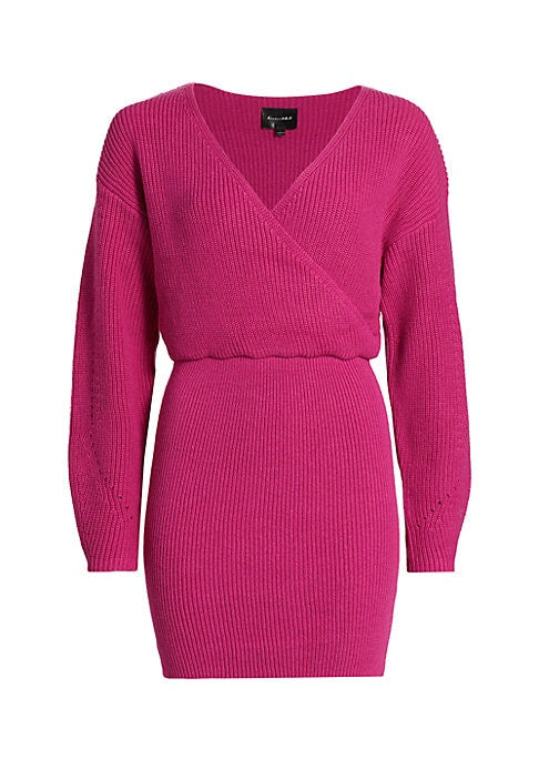 Cozy Surplice Sweaterdress