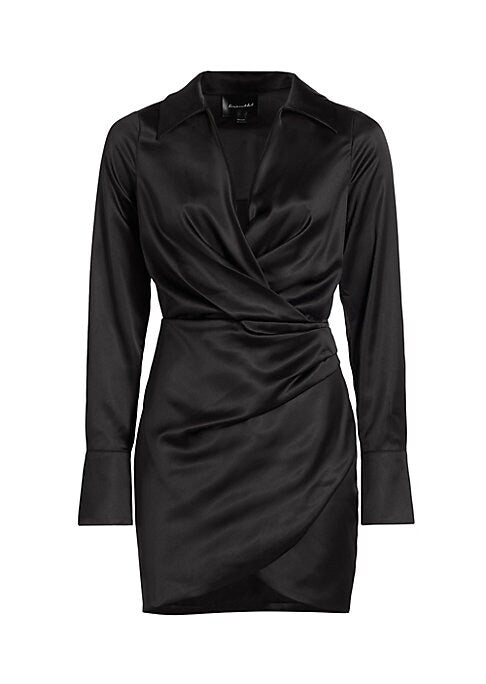 Satin Wrap Tulip Dress