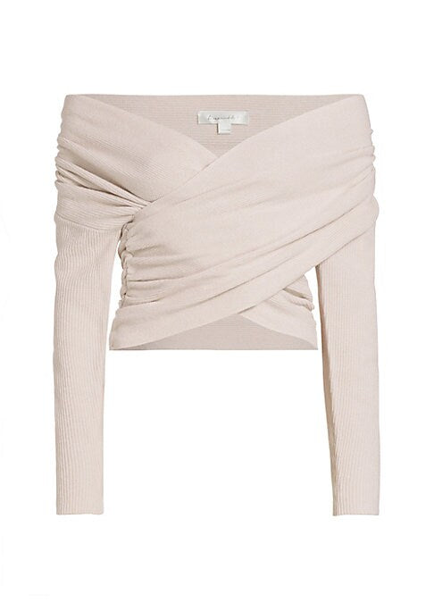 Cropped Wrap Sweater