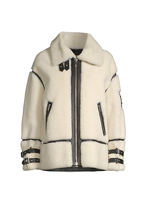 Chic Shearling Leather Jacket