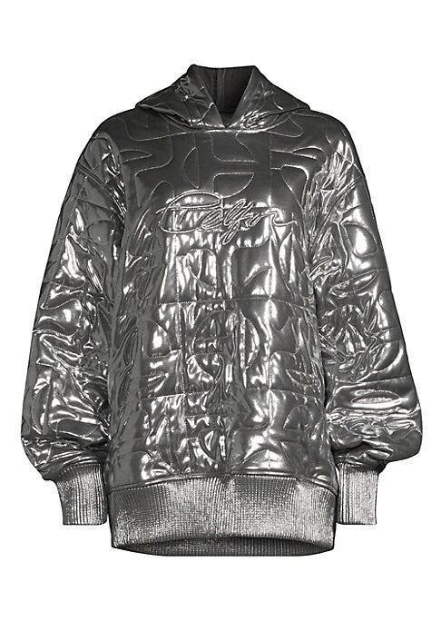 Quilted Metallic Hoodie