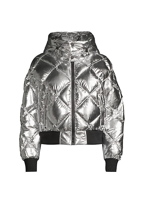 Metallic Quilted Down Jacket