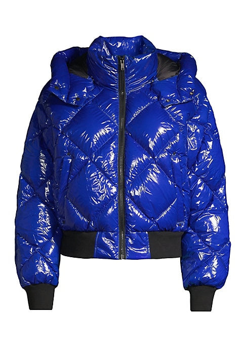 Glossy Diamond Bomber Jacket