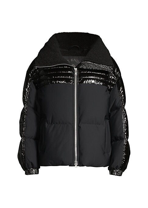 Glossy Padded Bomber Jacket