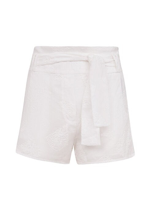 Belted High-Waisted Shorts