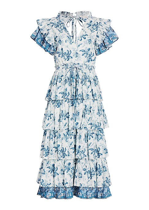 Floral Tiered Back Dress