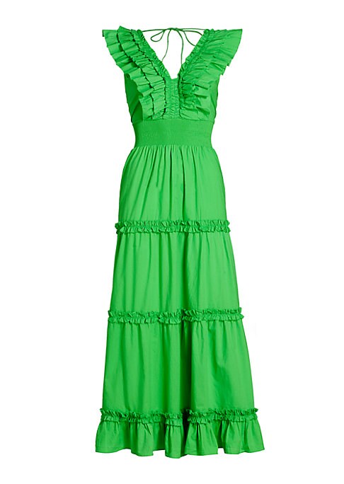 Ruffled Flutter Midi Dress