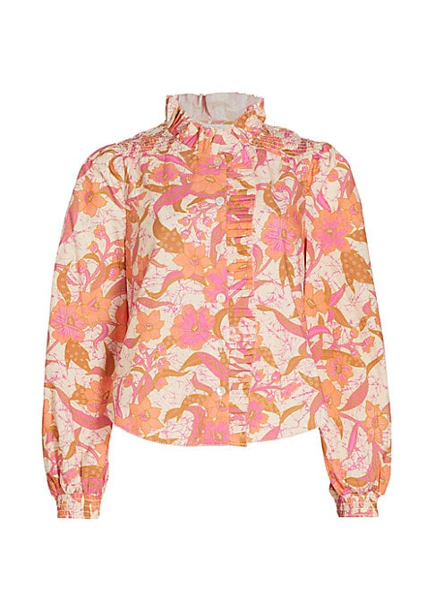 Floral Ruffle Blouse