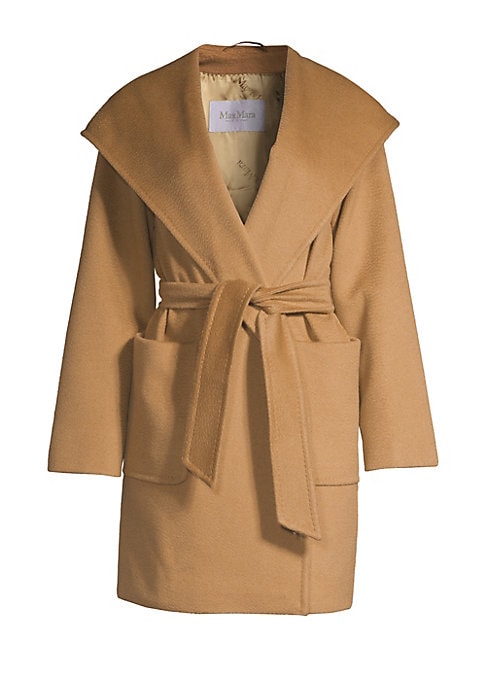 Cozy Camel Hair Wrap Coat