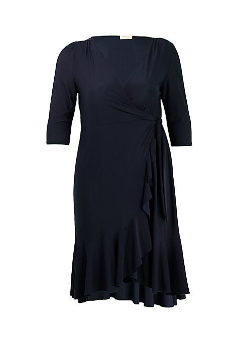 Ruffled Elegance Wrap Dress