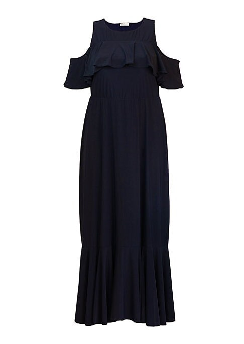 Chic Cold-Shoulder Maxi Dress