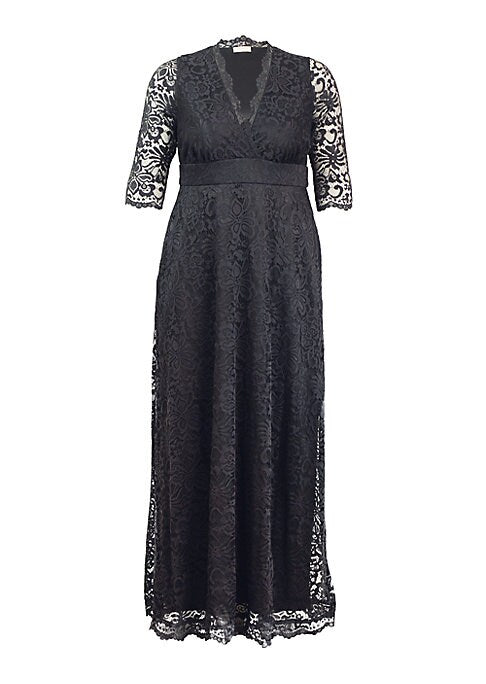 Elegant Lace A-Line Gown