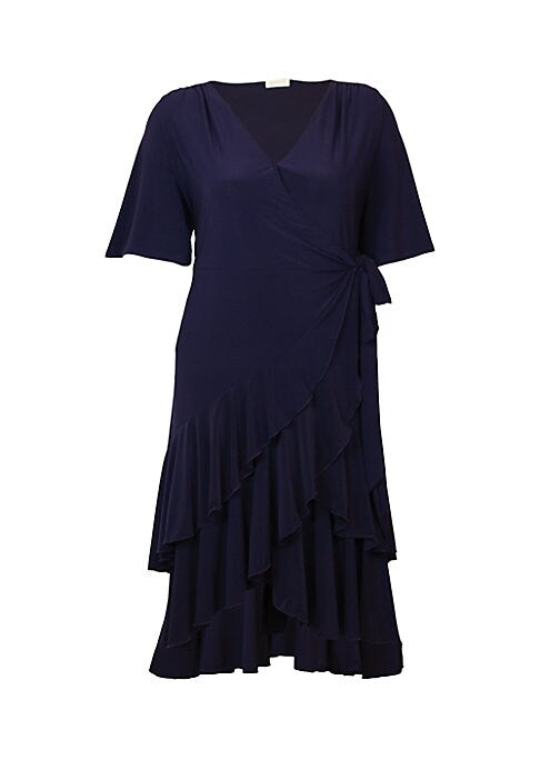 Ruffle Wrap Mini Dress