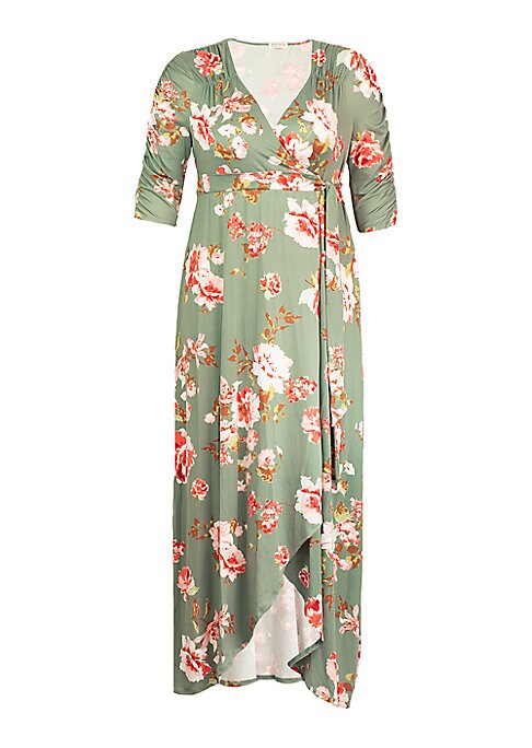 Floral Wrap Maxi Dress