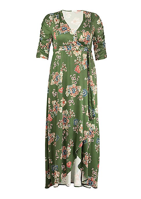 Floral Wrap Maxi Dress