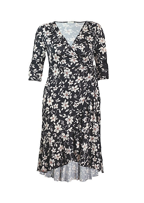 Ruffled Elegance Wrap Dress