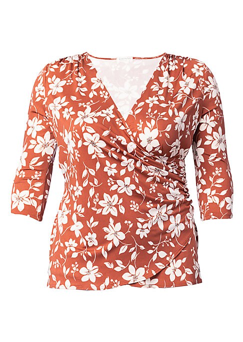 Chic Floral Wrap Top