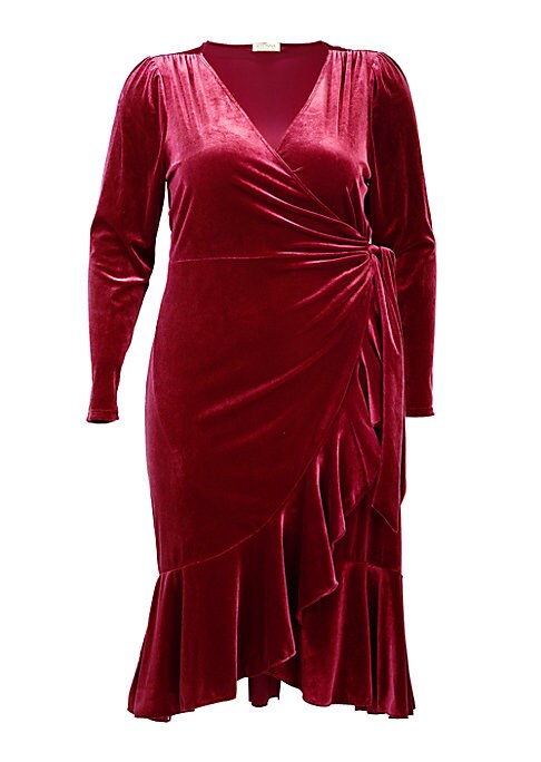 Velvet Wrap Elegance Dress