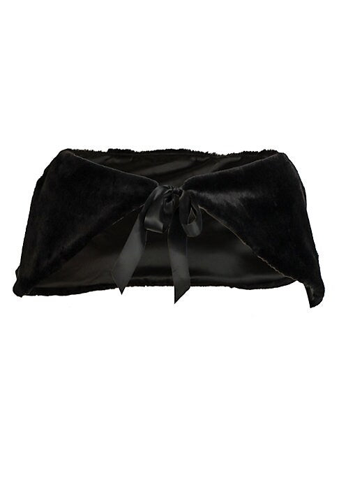 Satin Bow Fur Wrap