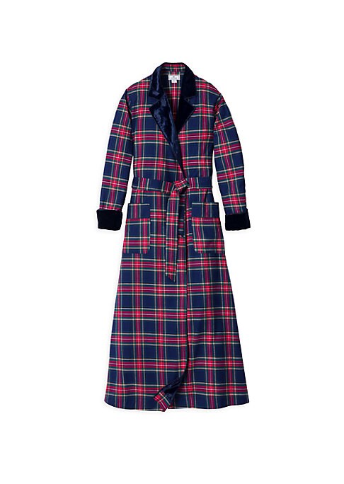 Velvet Tartan Wrap Robe