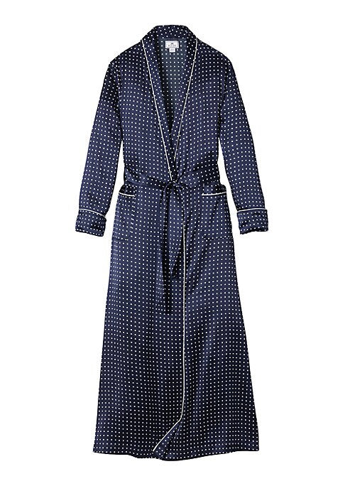 Dotted Silk Loungewear Robe