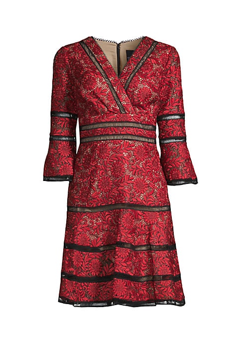 Lattice Embroidered Midi Dress