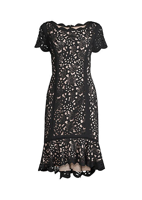 Vibrant Hem Crepe Dress