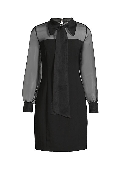 Elegant Bow Collar Dress