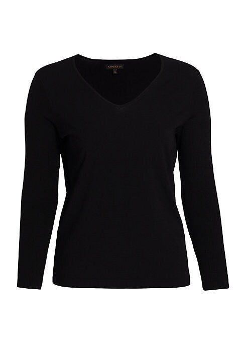V-Neck Ribbed Delight