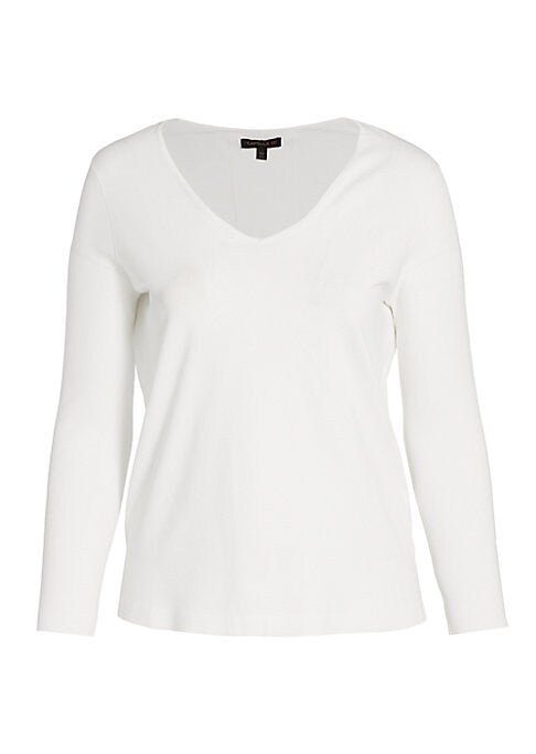 Essential Ribbed V-Neck Top