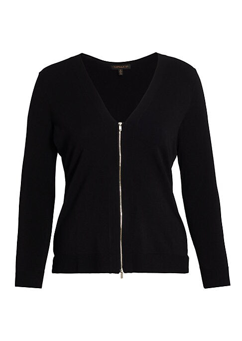 Chic Zipper Cardigan