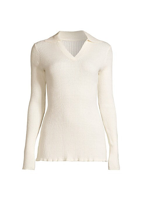 Ribbed V-Neck Sweater