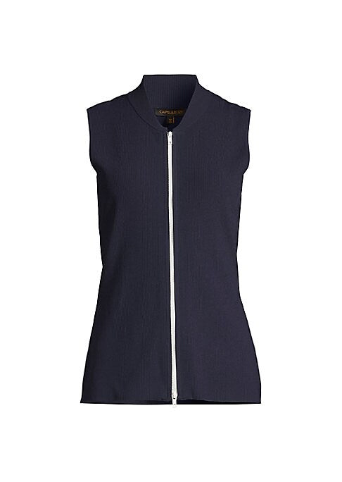 Chic Ribbed Zip Vest