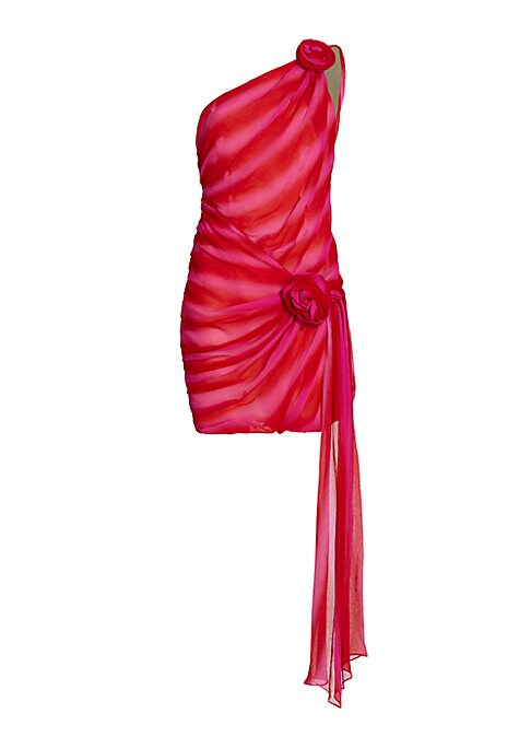 Rosette Stripe Mini Dress