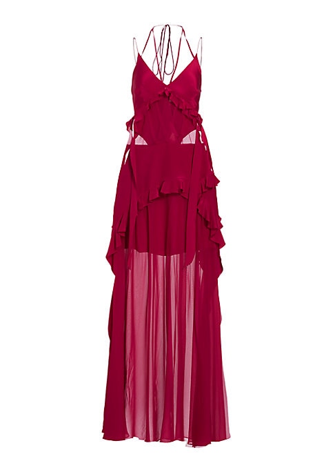 Cascade Silk Maxi Dress