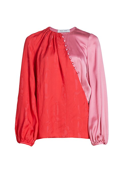 Satin Sleeve Pop Blouse